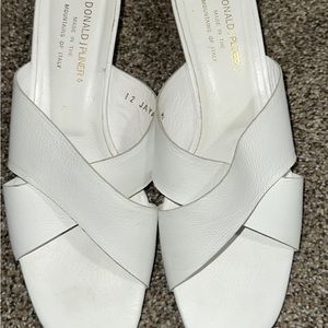 Donald J Pliner women shoes. Worn 2xs for a party to match a white dress.